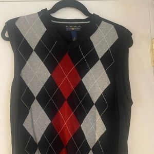 Club room v neck vest sweater
